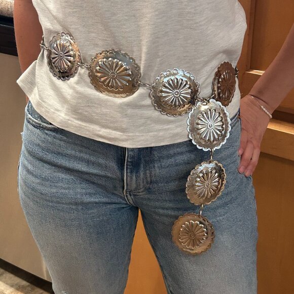 Accessories - Vintage or Native American style silver-plated concho belt